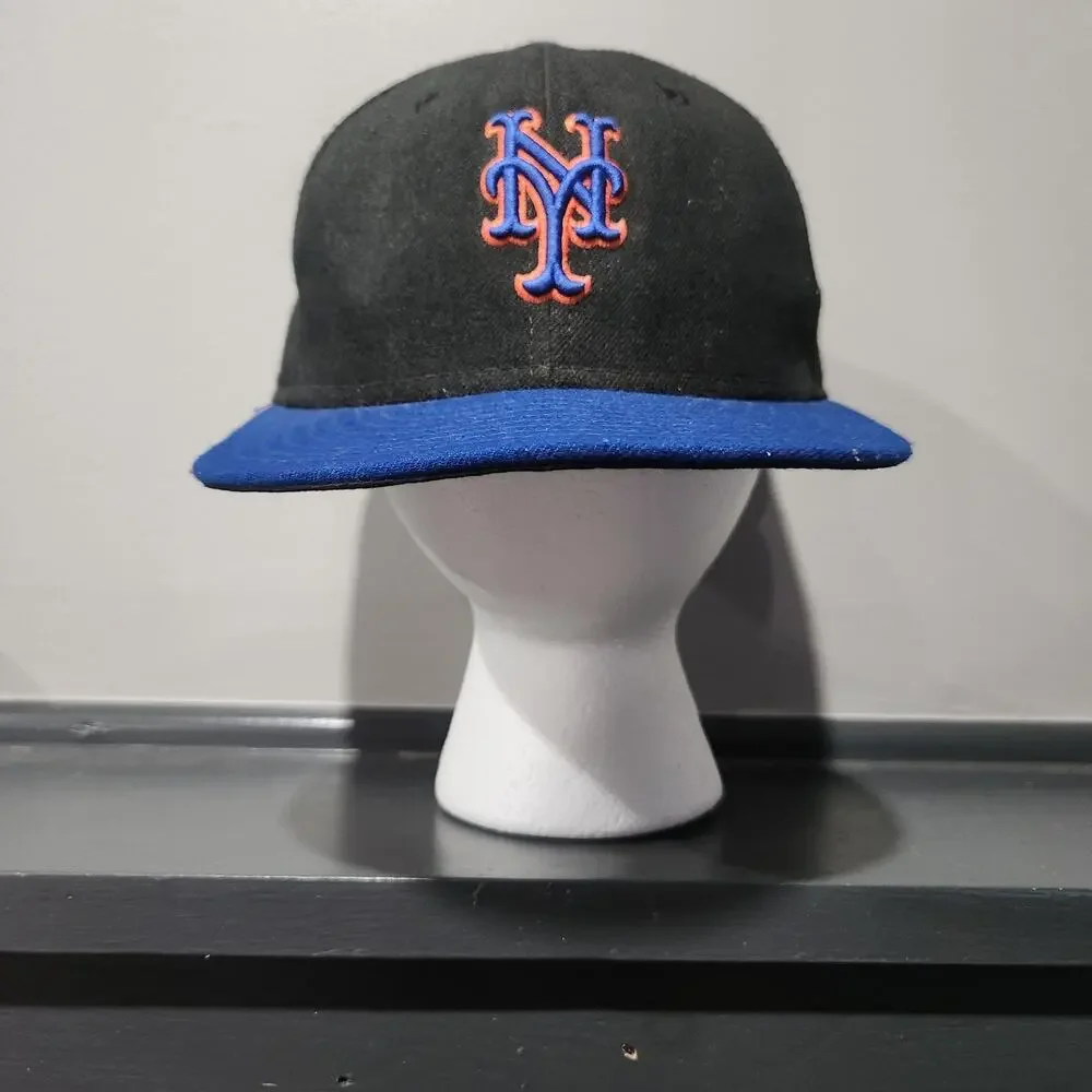 VTG New‎ York Mets New Era 59Fifty 5950 Mens 7 1/4 Fitted MLB Baseball Hat Cap